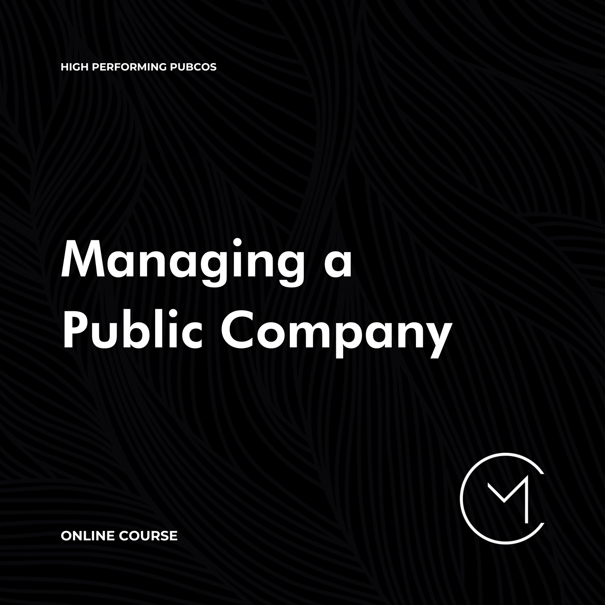 Managing a Public Company -  Online Course