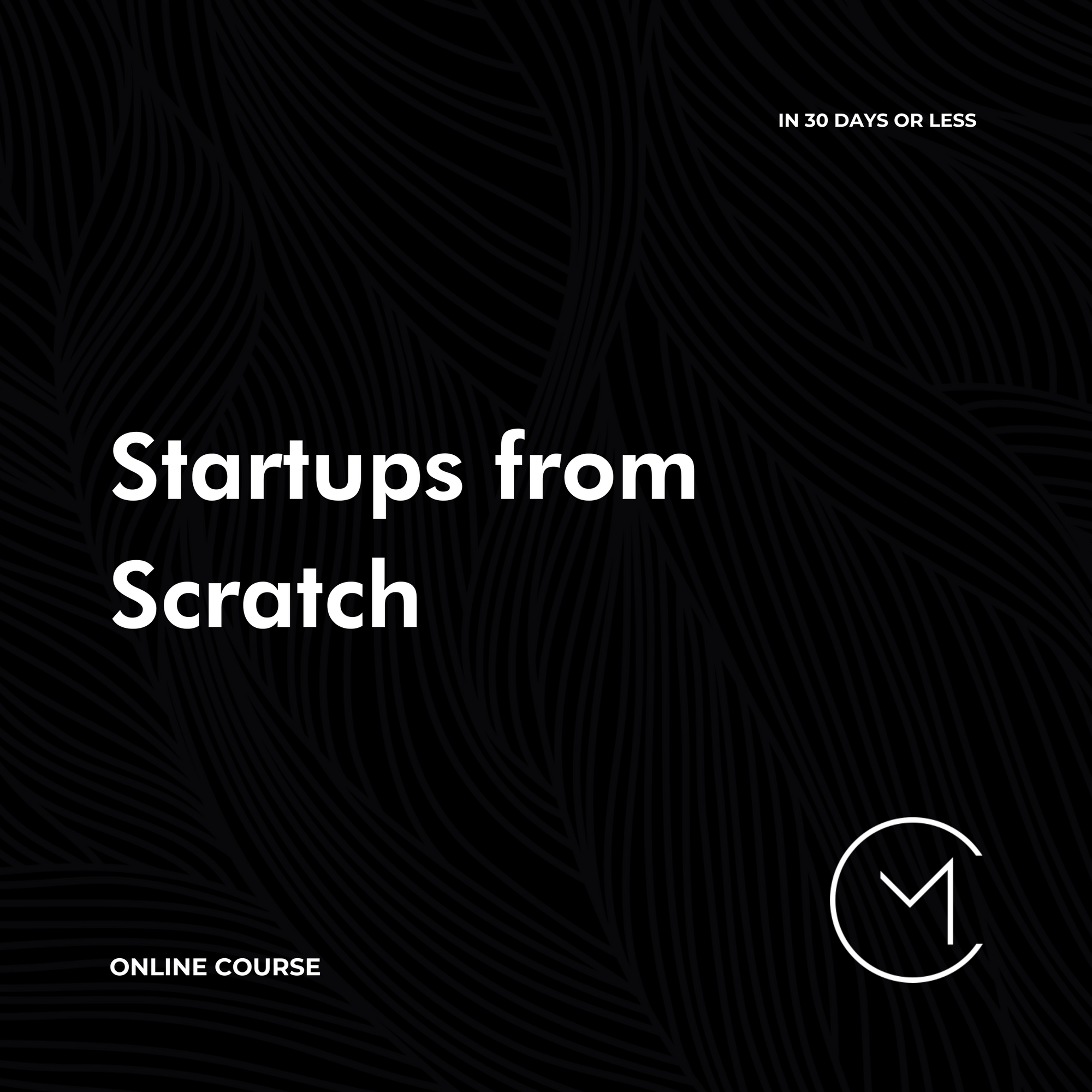 Startups from Scratch (in 30 Days or Less) - Online Course